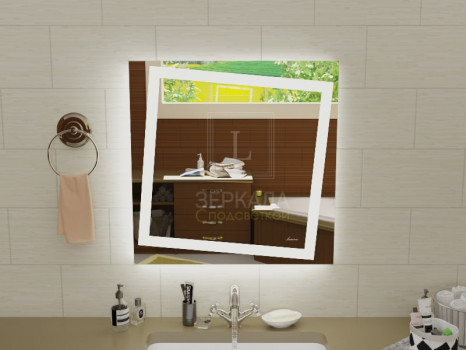 Зеркало в ванную комнату с подсветкой Торино 70х80 см